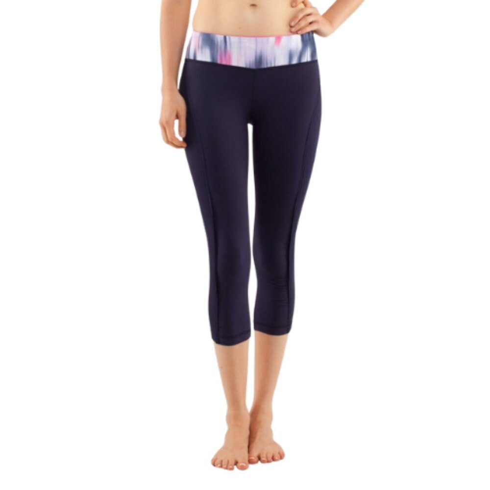 Lululemon Womens 10 Run Sun Sprinter Crop Deep Indigo